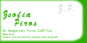 zsofia piros business card